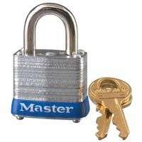 No. 7 Laminated Steel Pin Tumbler Padlocks, 3/16" Dia, 9/16"LX1/2"W, Keyed Diff