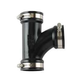 ProSource QT-400 Flexible Pipe Tee, PVC, Black