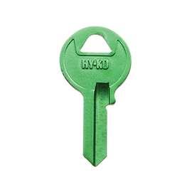 HY-KO 14010M1 Key Blank, Brass, Nickel, For: Master Vehicle Locks