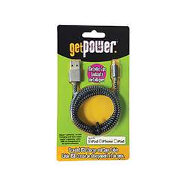 GetPower GP-USB-BRL USB Charging and Sync Cable, 3 ft L
