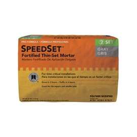 CUSTOM SpeedSet Series SDS25 Thin-Set Mortar, Gray, Powder, 25 lb Bag