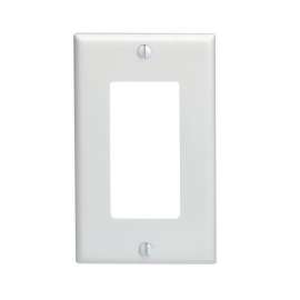 Decora 80401-M24-WMP Wallplate Pack, 4-1/2 in L, 2-3/4 in W, 1 -Gang, Plastic, White