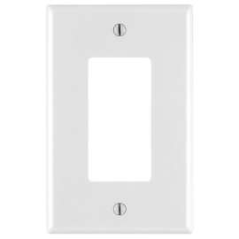 Decora M52-0PJ26-0WM Wallplate Pack, 4.88 in L, 3.13 in W, 1 -Gang, Nylon, White