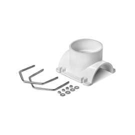 Oatey 43795 Saddle Tee Kit, 4 in Connection, Tee/Wye, PVC, Black/White