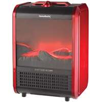PowerZone Ceramic PTC Heater 120V, 10 A, 120 V, 600/1200 W, 1200W Heating, 2-Heat Settings, Red