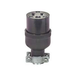 Eaton Wiring Devices 222-BOX Electrical Connector, 2 -Pole, 15 A, 125 V, NEMA: NEMA 5-15, Black