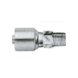 GATES MegaCrimp G25100-0608 Hose Coupling, 1/2-14, Crimp x NPTF, Straight Angle, Steel, Zinc