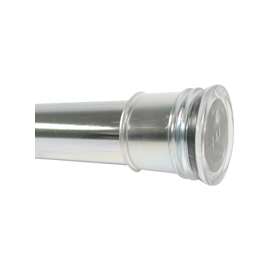 Zenna Home TwistTight Series 506S/505S Shower Rod, 72 in L Adjustable, 1-1/4 in Dia Rod, Steel, Chrome
