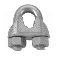 Campbell T7670439/260-1/4 Wire Rope Clip, Malleable Iron, Electro-Galvanized