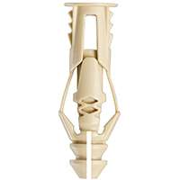 COBRA ANCHORS 170S Wall Anchor, Polyethylene, Chrome, 29 lb