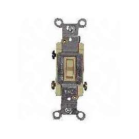 Eaton Wiring Devices C1303-7V Toggle Switch, 15 A, 120 V, Push-In Terminal, Polycarbonate Housing Material, Ivory