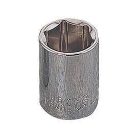 Vulcan MT6488936 Drive Socket, 6 mm Socket, 1/4 in Drive, 6-Point, Chrome Vanadium Steel, Chrome