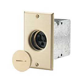 Eaton Cooper Wiring TR5797 Floor Box Receptacle, 2 -Pole, 125 V, 15 A
