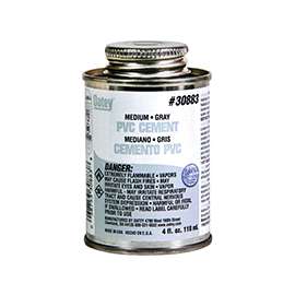 Oatey 30883 Solvent Cement, 4 oz Can, Liquid, Gray
