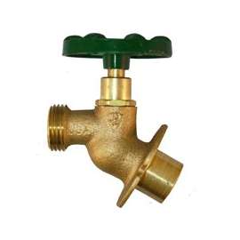 arrowhead 255SWLF Sillcock Valve, 1/2 x 3/4 in Connection, Sweat x Male Hose, 8 to 9 gpm, 125 psi Pressure, Bronze Body