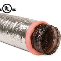 Imperial MEA-0425 Air Duct, 25 ft L, Polyester, Silver