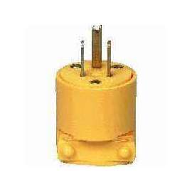 Eaton Wiring Devices 4867-BOX Electrical Plug, 2 -Pole, 15 A, 125 V, NEMA: NEMA 5-15, Yellow
