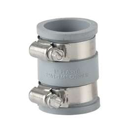 ProSource Drain Connector, 1-1/4 x 1-1/2 in, PVC, Gray