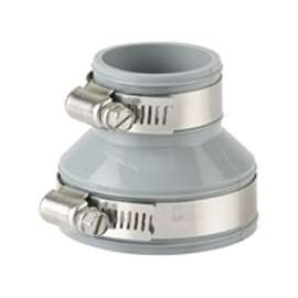 ProSource Drain Trap Connector, 1-1/2 x 1-1/4 in, PVC, Gray