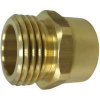 Landscapers Select PMB-468-3L Hose to Pipe Connector, 3/4 x 3/4, MHT x FIP, Brass, Brass, For: Garden Hose