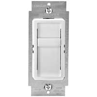 Leviton C22-06672-1LW Slide Dimmer, 120 A, 150 W, CFL, Halogen, Incandescent, LED Lamp, White