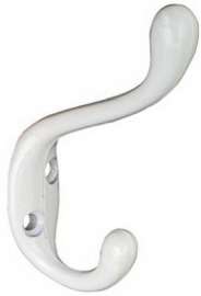 HD WHT Coat/Hat Hook