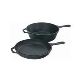 Lodge LCC3 Pre-Seasoned Combo Cooker, 3.2 qt Capacity, Cast Iron