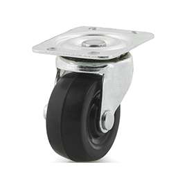 DH CASTERS C-GD20RS Swivel Caster, 2 in Dia Wheel, 15/16 in W Wheel, Rubber Wheel, 90 lb