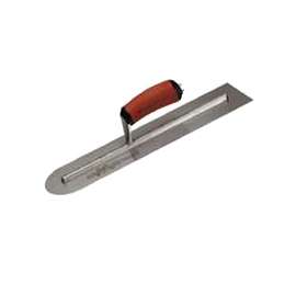 Marshalltown MXS66RED Finishing Trowel, 16 in L Blade, 4 in W Blade, Spring Steel Blade, Front Round End, Curved Handle