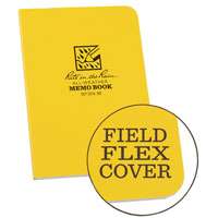 Rite in the Rain 374-M Memo Book with Field-Flex Cover, 3-1/8 x 5 in Sheet, 56-Sheet, White Sheet