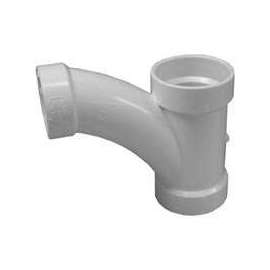 CANPLAS 194326 Reducing Combination Tee Pipe Wye, 3 x 3 x 1-1/2 in, Hub, PVC, White, SCH 40 Schedule