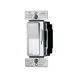 Eaton Wiring Devices DUL06P-C2-KB-L Decorator Dimmer, 120 V, 300 W, CFL, Halogen, Incandescent, LED Lamp, 3-Way