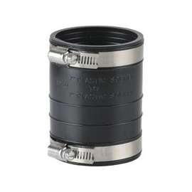 ProSource Coupling, 4 in, Socket, PVC, Black