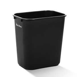 PLASTIC PRINCE Trash Can, Plastic Rectangular - 7 Gallon Wastebasket for Kitchen Bathroom Office, Garbage Can Fits Under Desk Cabinet Sink - 28 Quart, Black