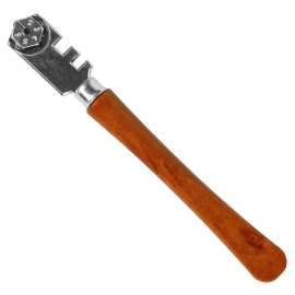Six Wheels Glass Cutter with Wood Handle