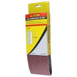 60 Grit 4"(100mm) x 24"(610mm) Sanding Belts, 3/Pack