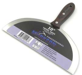 10" Pakka Wooded Handle Stainless Steel Round Taping Knife