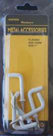 Plextool Plastic Square Hook Screw 1", 4pcs/PK, 24 PK/Box, Total 96pcs (PLX00681)