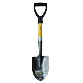 Plexon 27" Round Transfer Shovel with Durable 50Mn Steel Blade, Fiberglass Handle & Ergonomic Plastic D-Grip – Ideal for Gardening, Outdoor Construction, Off-Road, and Camping Use