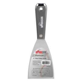 MARKSON Putty Knife 3", Scraper Tool Stainless Steel Blade, Paint Scraper with Nylon Handle Hammer End