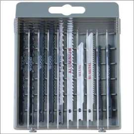 Forge Assorted U-Shank Jig Saw Blade Set for Wood, Plastic and Metal Cutting, 10-Pack