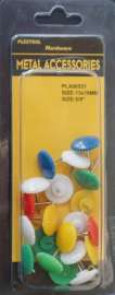 Plextool Push Pins Flat Head 5/8", 20pcs/PK, 24 PK/Box, Total 480pcs (PLX00531)