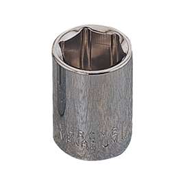 Vulcan MT6493662 Drive Socket, 7/16 in Socket, 3/8 in Drive, 6-Point, Chrome Vanadium Steel, Chrome
