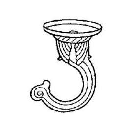Landscapers Select GB0073L Ceiling Hook, 2.5 in L, Zinc Alloy, Antique Brass, Wall Mount Mounting