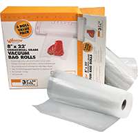 Weston 30-0201-W Vacuum Seal Bag Roll, Plastic, Clear