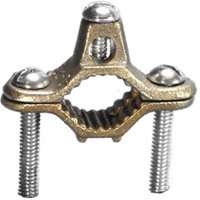 nVent ERICO CWP1J Pipe Clamp, Clamping Range: 1/2 to 1 in, #10 to 2 AWG Wire, Silicone Bronze