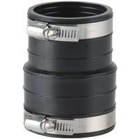ProSource Coupling, 4 in, Socket to Pipe, PVC, Black