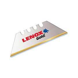 Lenox Gold Series 20350GOLD5C Utility Knife Blade, 1 in L, Bi-Metal/HSS, 2-Point