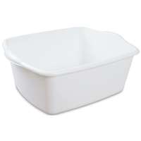 Sterilite 06588012 Dish Pan, 18 qt Volume, 17-1/2 in L, 14-1/4 in W, 7 in H, Plastic, White
