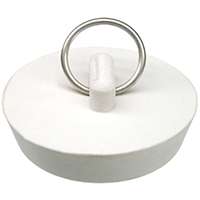 Danco 88272 Drain Stopper, Rubber, White, For: 1-3/4 in Drain, Universal Sink